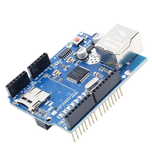 W5100 Ethernet Shield RUIZHI W5100 Ethernet Erweiterungsplatine Ethernet Controller-Platine mit MicroSD-Karten Datenaufzeichnung und Speicherung Kompatibilität Arduino von RUIZHI