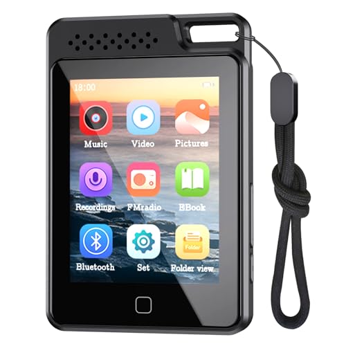 64GB MP3 Player mit Bluetooth 5.3, 2.4" Full Touchscreen Metallabdeckung Tragbarer Walkman MP3 Player mit Lautsprecher, Sprachaufzeichnung, FM Radio, Unterstützung 128GB Kinder MP3 Player von RUIZU