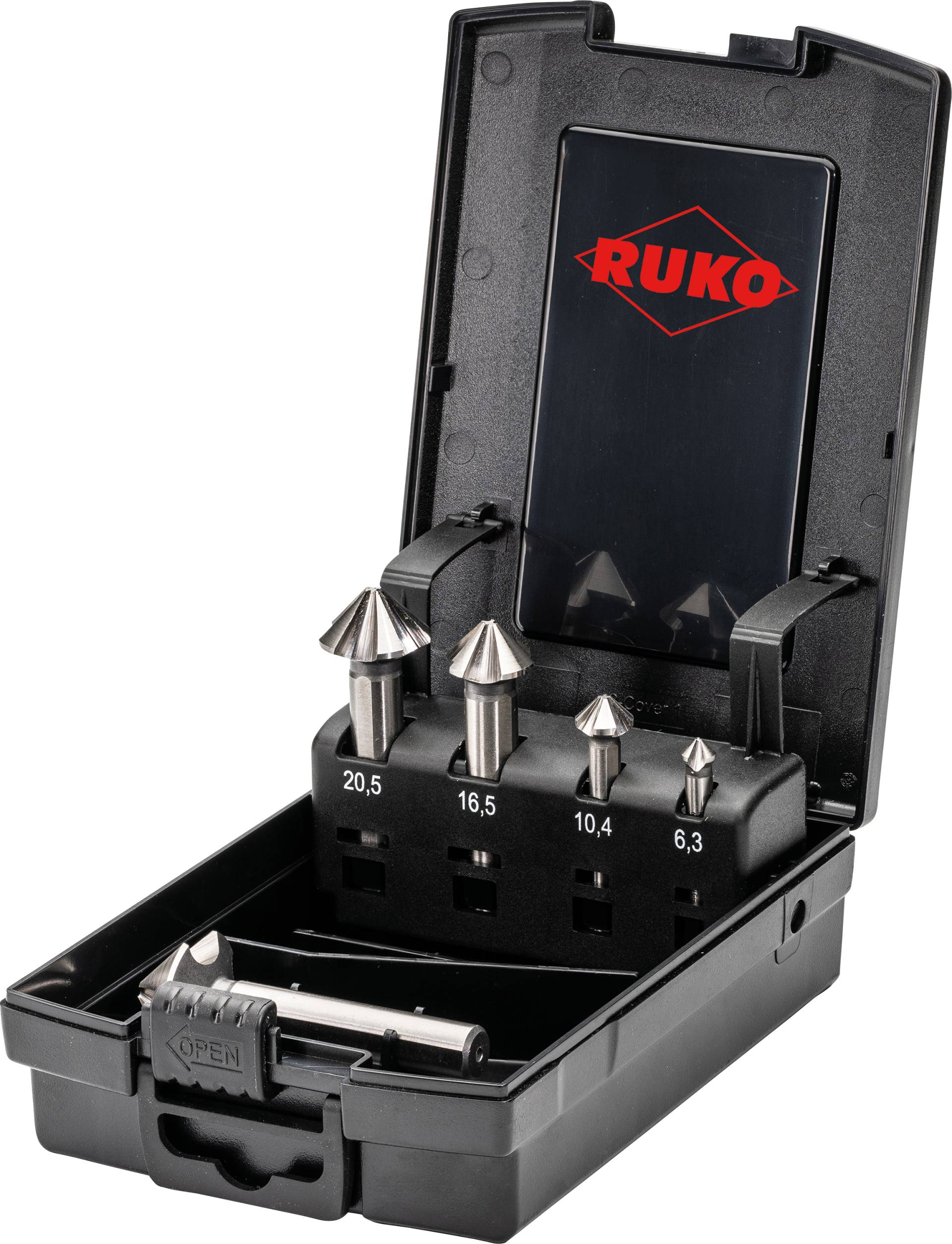 RUKO 102891ERO - Kegelsenker-Satz 4S HSSE-Co 5 DIN 335 90° - 5 teilig von RUKO