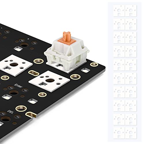 RUNJRX Tastatur-Schalterpads, 1 mm Dicke PE-Dämpfungsschaum-Tastatur für 61/64/87/100/104/108 Hot-Swap-Gaming-Tastatur (120 Stück, weiß) von RUNJRX KEYBOARD