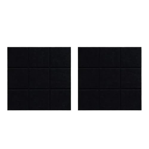 Filz-Pinnwände 1/2/4 * 4PCS Neun Gitter Filz Nachricht Board Büro Dekoration Bulletin Board Notizblock Hause Foto display Board Wand Dekoration(Black-2PCS) von RUWLFE