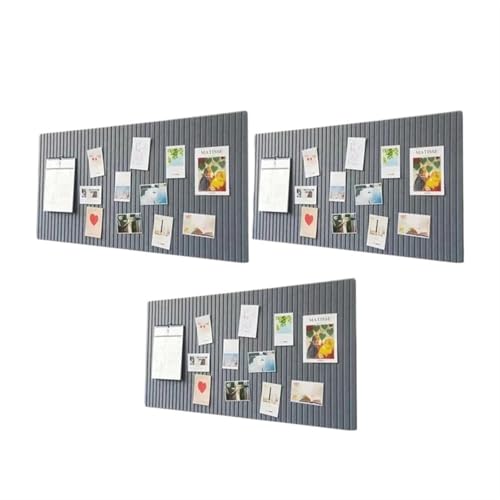 Filz-Pinnwände 3/5PCS Filz Wand Aufkleber Funktioniert Display Bulletin Board Foto Wand Haushalt Wohnzimmer Hintergrund Wand Dekoration(Grey-3Pcs) von RUWLFE