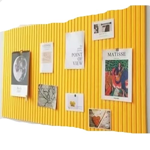 Filz-Pinnwände 5 Stück Filz-Wandaufkleber, Arbeitsanzeigetafel, einfache Fotowand, Schule, Büro, Klassenzimmer, Hintergrundwand, Heimdekoration(40x60CM Yellow) von RUWLFE