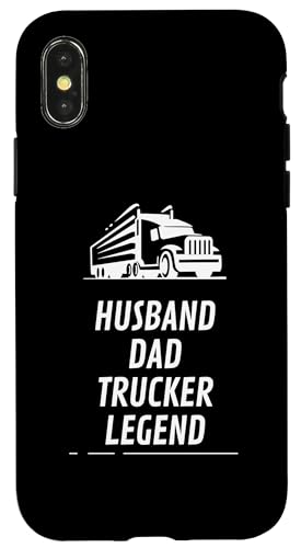 Hülle für iPhone X/XS Lustiger Trucker-Ehemann, Vater, Trucker-Legende, Vatertag von RWOS Design