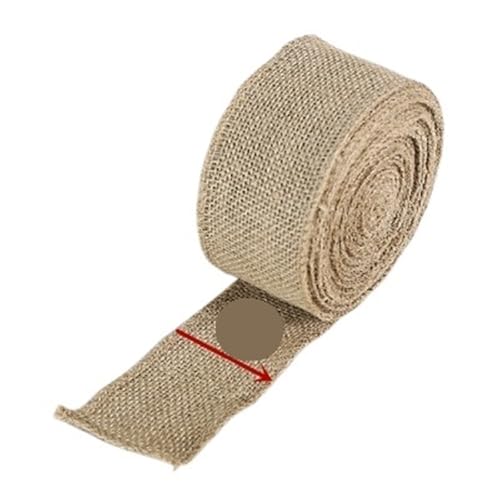 Sackleinenbandrolle, Sackleinenband mit Spitze, Sackleinenrolle 5 cm/10 cm/15 cm/35,5 cm Breite, Jute-Tischläufer, Sackleinenstoff for Sackleinen-Stuhlschärpen, Sackleinenband (5 Meter)(4cm) von RYRYR