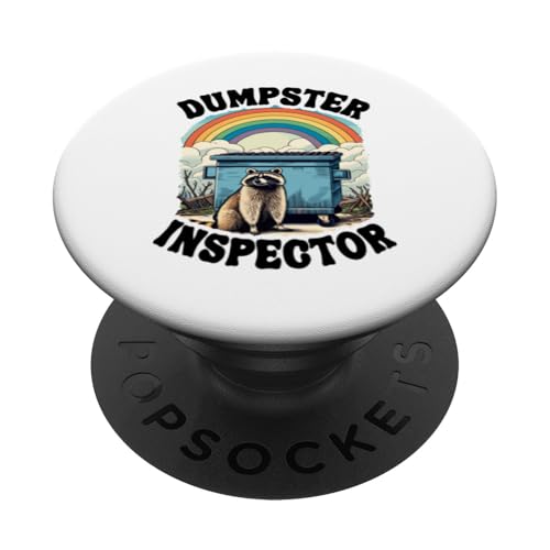 Dumpster Inspector Waschbär PopSockets mit austauschbarem PopGrip von Raccoon Lover Designs