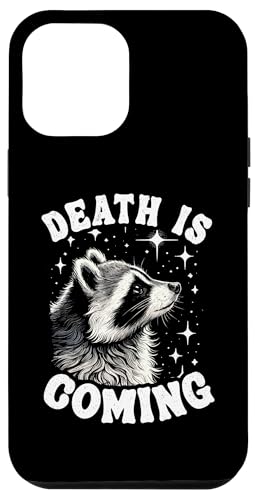 Hülle für iPhone 14 Plus Death Is Coming Waschbär Emo Goth Racoon von Raccoon Lover Designs