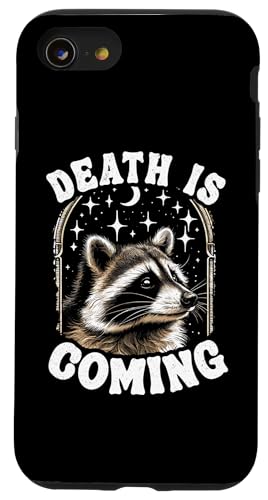 Hülle für iPhone SE (2020) / 7 / 8 Death Is Coming Waschbär Regenbogen Lustiger Waschbär von Raccoon Lover Designs