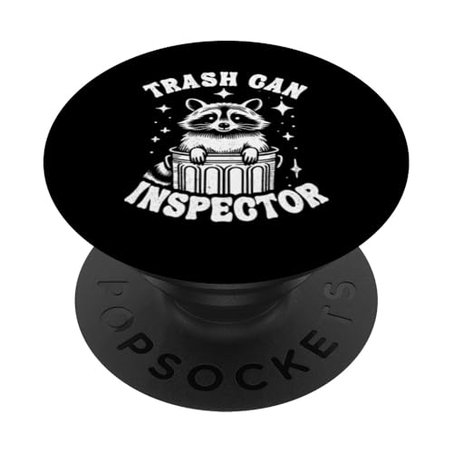 Mülleimer Inspector Raccoon PopSockets mit austauschbarem PopGrip von Raccoon Lover Designs