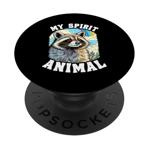 My Spirit Animal Lustiger Waschbär PopSockets mit austauschbarem PopGrip von Raccoon Lover Designs