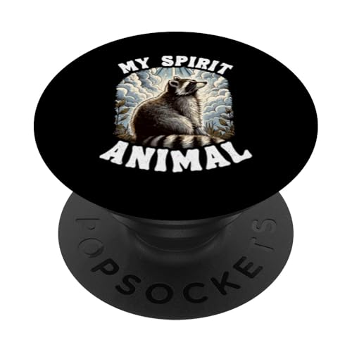 My Spirit Animal Lustiger Waschbär PopSockets mit austauschbarem PopGrip von Raccoon Lover Designs