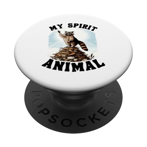 My Spirit Animal Lustiger Waschbär PopSockets mit austauschbarem PopGrip von Raccoon Lover Designs