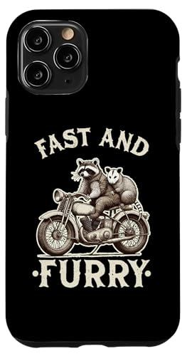 Hülle für iPhone 11 Pro Schneller und pelziger Motorradfahrer Biker Possum Opossum Raccoon von Raccoon Motorcycle Lover Designs