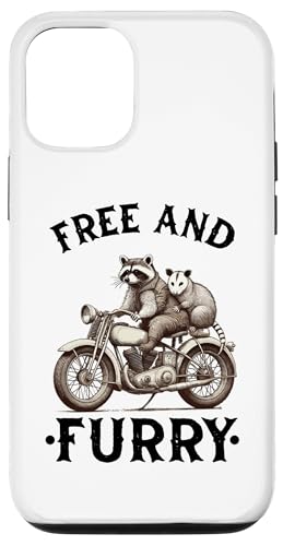 Hülle für iPhone 15 Free And Furry Motorrad Biker Opossum Racoon Racoon Raccoon von Raccoon Motorcycle Lover Designs