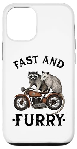 Hülle für iPhone 15 Schneller und pelziger Motorradfahrer Biker Possum Opossum Raccoon von Raccoon Motorcycle Lover Designs