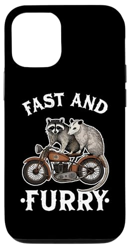 Hülle für iPhone 15 Schneller und pelziger Motorradfahrer Biker Possum Opossum Raccoon von Raccoon Motorcycle Lover Designs