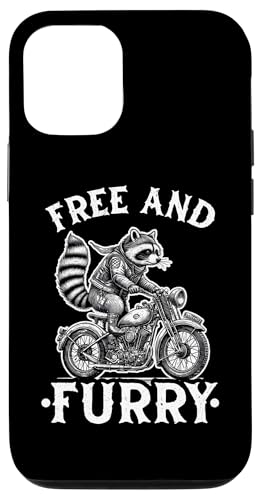 Hülle für iPhone 13 Free And Furry Racoon Motorradfahrer Biker Waschbär von Raccoon Motorcycle & Team Trash