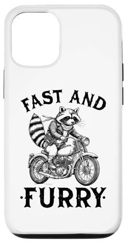 Hülle für iPhone 14 Pro Fast And Furry Racoon Motorradfahrer Biker Waschbär von Raccoon Motorcycle & Team Trash