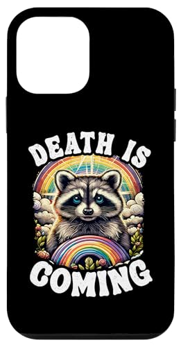 Hülle für iPhone 12 mini Death Is Coming Waschbär Regenbogen Lustiger Waschbär von Raccoon & Team Trash