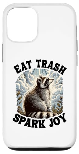 Hülle für iPhone 14 Pro Eat Trash Spark Joy Waschbär Lustiger Waschbär von Raccoon & Team Trash