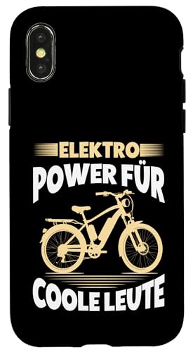 Elektro-Power Für Coole Leute Radsport Fahrrad E-Biker Hülle für iPhone X/XS von Radfahrer Elektrofahrrad E-Biker Sprüche Design