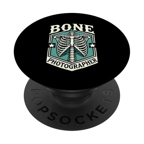 Knochenfotograf Rad Tech Radiologie Radiologe PopSockets mit austauschbarem PopGrip von Radiology ALL BLACK-Ray Tech Radiologist Gifts