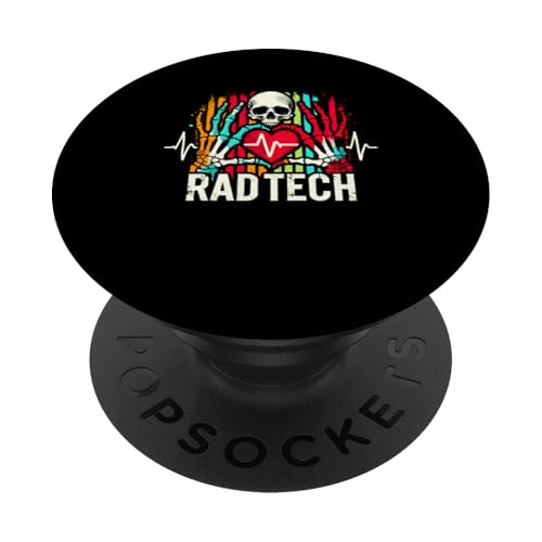 Skeleton Rad Tech Radiologe | Radiologe | ALLES | Black-Ray PopSockets mit austauschbarem PopGrip von Radiology ALL BLACK-Ray Tech Radiologist Gifts