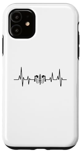 Hülle für iPhone 11 Herzschlag EKG Röntgenskelett Radiologie Radiologe Rad Tech von Radiology X-Ray Tech Radiologist Gifts