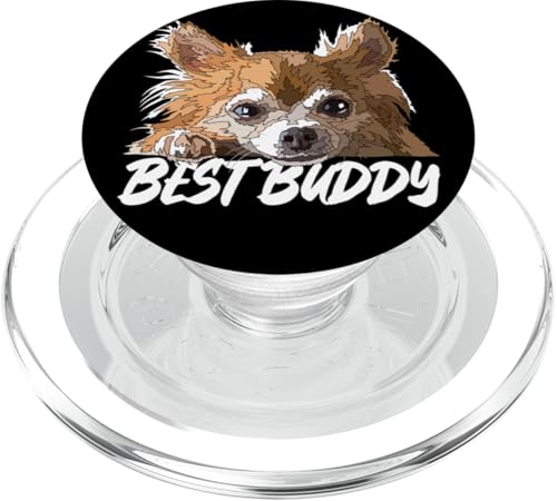 Best Buddy Chihuahua Langhaar Hund PopSockets PopGrip für MagSafe von Raf THE ARTIST Designs