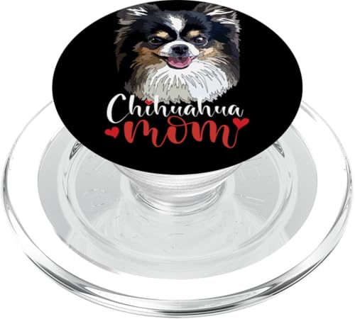 Chihuahua Langhaar Mama Chiwawa Mama PopSockets PopGrip für MagSafe von Raf THE ARTIST Designs