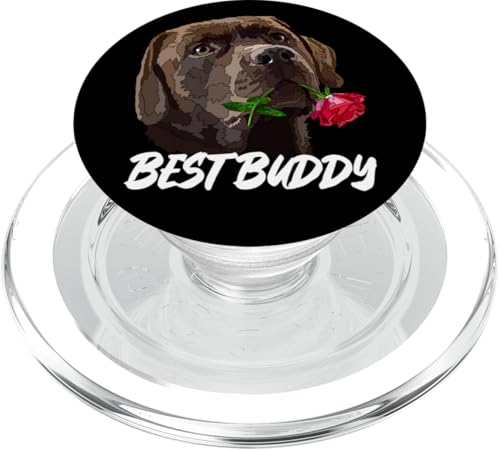 Chocolate Lab Best Buddy Hund für Frauen Mama Mutter PopSockets PopGrip für MagSafe von Raf THE ARTIST Designs