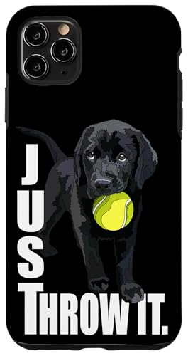 Hülle für iPhone 11 Pro Max Lustiger Labrador-Welpe mit Tennisball-Retriever-Laborhund von Raf THE ARTIST Designs