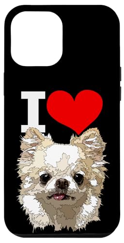 Hülle für iPhone 14 Pro Max I Love Chihuahua Langhaar Chihuahua Langhaar Chiwawa Hund von Raf THE ARTIST Designs