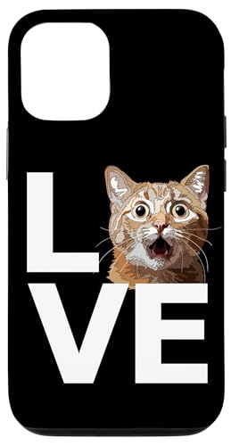 Hülle für iPhone 15 Pro Ginger Cat Love Lustiges Kätzchen Mama Papa Vater von Raf THE ARTIST Designs