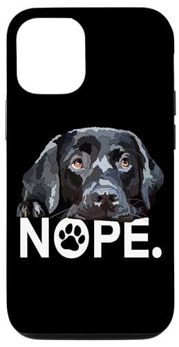 Hülle für iPhone 15 Pro Schwarzer Labrador Retriever, lustiger schwarzer Labor, Hund, Mutter, Vater, Nope von Raf THE ARTIST Designs