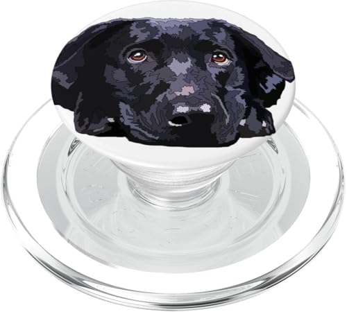 Schwarzer Laborhund PopSockets PopGrip für MagSafe von Raf THE ARTIST Designs