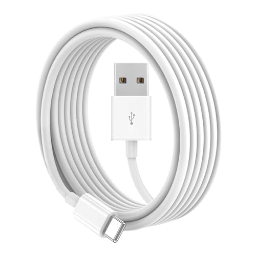 Rahhaze USB-C-Lautsprecher-Ladekabel, passend für Sonos Roam & Roam 2, wasserdichter Bluetooth-Lautsprecher, Typ C, Wandadapter, Netzkabel, 152 cm, Weiß von Rahhaze