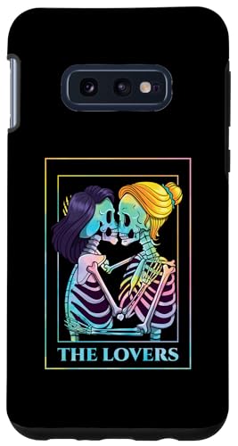 Hülle für Galaxy S10e The Lovers Kissing Lesbian Skeletons Tarotkarte Goth LGBTQ von Rainbow Pride Apparel
