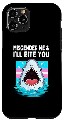 Hülle für iPhone 11 Pro Lustiger Misgender Ich werde Trans Shark LGBT Transgender beißen von Rainbow Pride Apparel