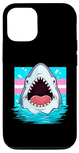 Hülle für iPhone 14 Pro Trans Jaw Shark LGBTQ Pride Transgender Flagge Männer Frauen Kinder von Rainbow Pride Apparel