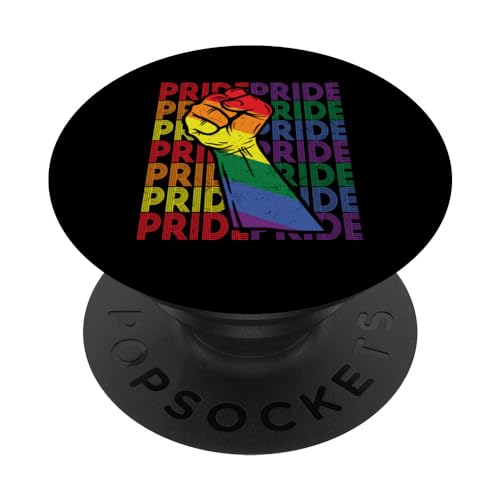 Schwarze LGBTQ Lives Matter Love Regenbogen-Flagge Gay LGBT Pride PopSockets mit austauschbarem PopGrip von Rainbow wear.USA