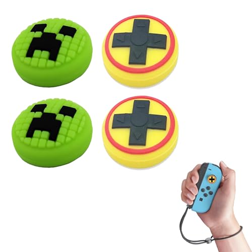 Joystick Kappen Kompatibel,Daumengriffkappen aus Silikon,Daumengriffkappen,Joystick Kappen Thumbstick,Joystick-Abdeckung,Zubehör Thumb Grips Switch Daumenkappen,8 Stücke von Rakiuty