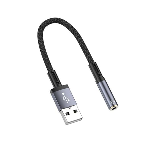 USB-auf-3,5-mm-Adapter mit intelligentem Chip für klaren Sound, USB 5.1-K-Soundkarte, kompatibel von Ralondbey