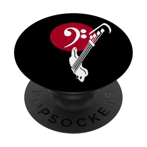 Bass Gitarre Design Japan Flagge Musiker PopSockets Klebender PopGrip von Ralph Graf