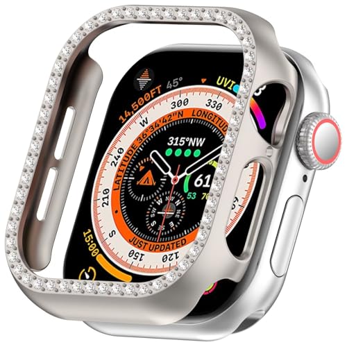 RanTuo Hülle Kompatibel mit Apple Watch Series 10 42mm, Hart-PC, Anti-Fall, Half-Pack-Schutz, Watch-Schutzhülle Kompatibel mit Apple Watch Series 10 42mm.(Gefrostetes Sternenlicht) von RanTuo