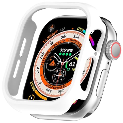 RanTuo Hülle Kompatibel mit Apple Watch Series 10 46mm, Hart-PC, Anti-Fall, Half-Pack-Schutz, Watch-Schutzhülle Kompatibel mit Apple Watch Series 10 46mm.(Weiß) von RanTuo