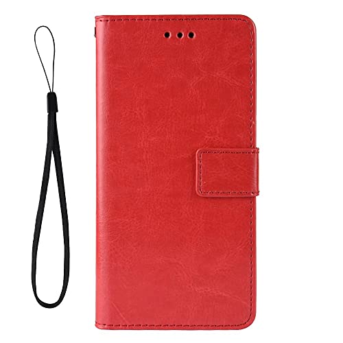 RanTuo Hülle Kompatibel mit Huawei Pura 80 Pro Plus, mit Kartenfach, Standfunktion, Leder Tasche Schutzhülle Kompatibel mit Huawei Pura 80 Pro Plus.(Rot) von RanTuo