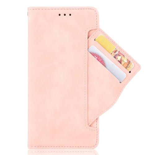 RanTuo Hülle Kompatibel mit Xiaomi Redmi Note 14 Pro 4G, mit Kartenfach, Standfunktion, Leder Tasche Flip Schutzhülle Kompatibel mit Xiaomi Redmi Note 14 Pro 4G.(Rosa) von RanTuo