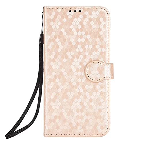 RanTuo Hülle Kompatibel mit iPhone 16 Pro, mit Kartenfach, Standfunktion, Leder Tasche Flip Case Schutzhülle Kompatibel mit iPhone 16 Pro.(Gold) von RanTuo