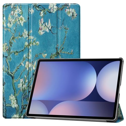 RanTuo Tablethülle für Samsung Galaxy Tab S10 Plus, PU-Aufkleberleder, Dünn, Staubdicht, Fallfeste Tablet-Hülle für Samsung Galaxy Tab S10 Plus.(Aprikosenblüte) von RanTuo